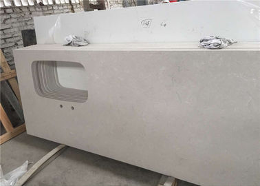 Κίνα Γκρίζα νεφελώδη προκατασκευασμένα Countertops χαλαζία, σταθερά Countertops κουζινών χαλαζία προμηθευτής