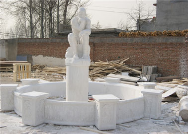 Κίνα Ο διακοσμητικός εξωραϊσμός Stone πολυτέλειας για το χέρι κήπων βιλών χάρασε την άσπρη μαρμάρινη πηγή προμηθευτής