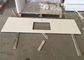 Άσπρα Prefab πέτρινα Countertops χαλαζία για την ενιαία κορυφή πάγκων νεροχυτών εστιατορίων προμηθευτής